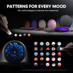 Serfeymi Small Pill Case for Purse, Unique Artistic Patterns Travel Pill Box with 3 Compartments, Portable Mini Pill Organizer for Pocket, Decorative Pill Container for Purse - Black(Mandala)