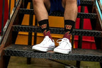 For Bare Feet NFL Unisex Kids Black Wave Crew Sock Nfl Youth