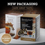 REVOLUTION TEA® Bombay Chai [THE ORIGINAL] – Bombay Chai, Cardamom, Ginger & Vanilla – Premium Full Leaf Tea – Biodegradable Infuser Tea Bags – Flavored Black Tea – 20 Bags
