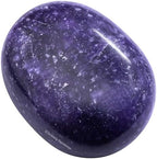 Amazing Gemstone Lepidolite Crystals and Healing Stones - Large Palm Stone Crystals Piedra - Crystal for Good Luck, Balanced Positive Energy, Meditation - Unique Stocking Stuffers Gifts for Women, Men