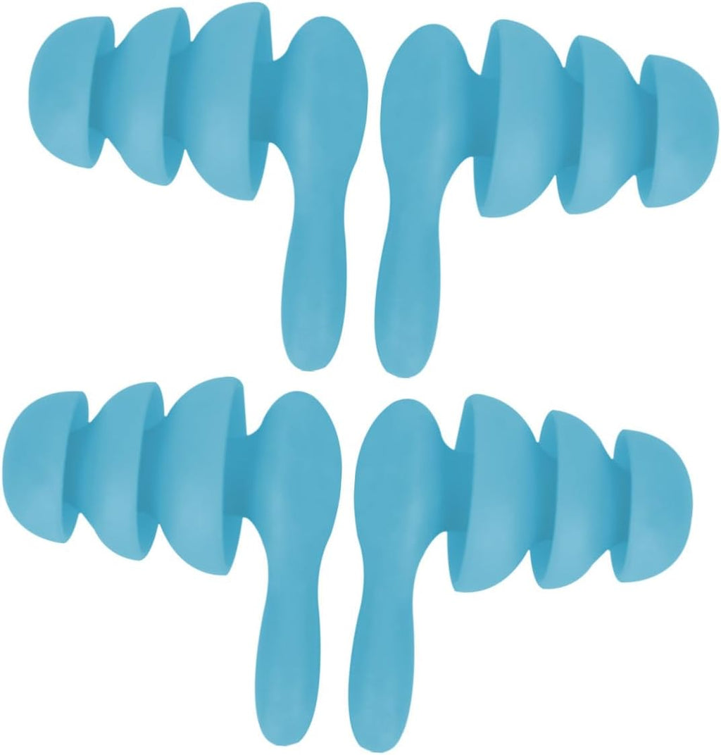 Yardwe Waterproof Soundproof 2 Pairs Hearing Protection Earbuds for Studying Swimming Bathing Blue