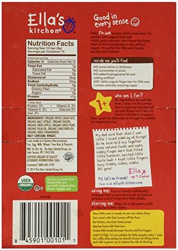 Ella's Kitchen Strawberries and Apples Nibbly Fingers, 4.4 oz