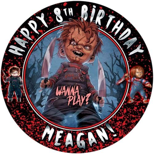 Cakecery Chucky Edible Cake Topper Sheet Image Print Round