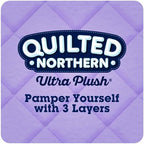 Quilted Northern Ultra Plush® Toilet Paper, 6 Mega Rolls = 24 Regular Rolls, 3-ply Bath Tissue