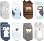 Hudson Baby Unisex Baby Cotton Rich Baby Terry Socks 16-Pack
