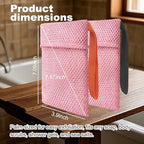 2 Pack Soap Bag Deep Exfoliating,Bar Soap Pouch Saver Pocket,Body Scrubber Shower Bath Sponge Loofah (Pink)