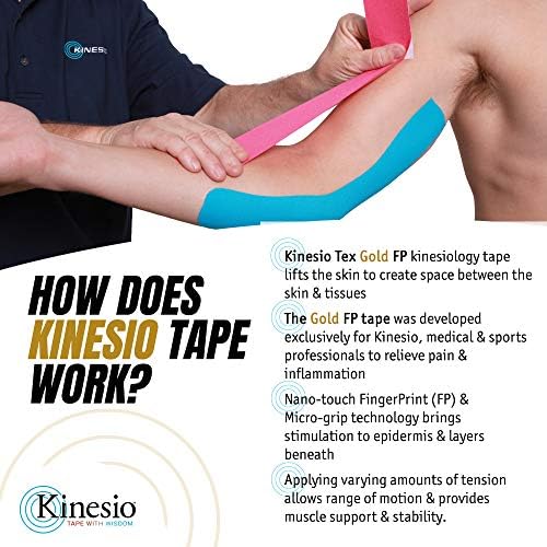 Kinesio Taping - Elastic Therapeutic Athletic Tape Tex Gold FP - Beige – 2 in. x 16.4 ft