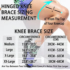 Knee Brace with Removable Dual Side Hinged Stabilizers & Patella Gel Pads, Meniscus Tear Knee Pain ACL MCL Injury Recovery Adjustable Knee Support for Men and Women (Medium (11.8"-17.3"))