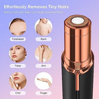 Flawless Facial Hair Remover for Women, Device, Remover Women Face, Finishing Touch Upper Lips, Chin & Cheeks, USB Rechargeable with LED LightIncluded Two Replacement Heads (Black)