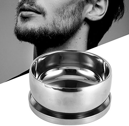 Shaving Soap Bowl with Lid for Men – Premium Stainless Steel Beard Shaving Cup, 4-Inch Deep Foam Bowl for Cream & Lather, Durable & Rust-Proof
