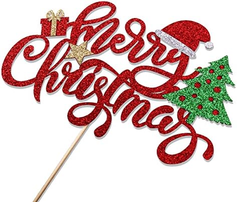 Santa's Christmas Tree Cake Topper - Children's Party Decorations