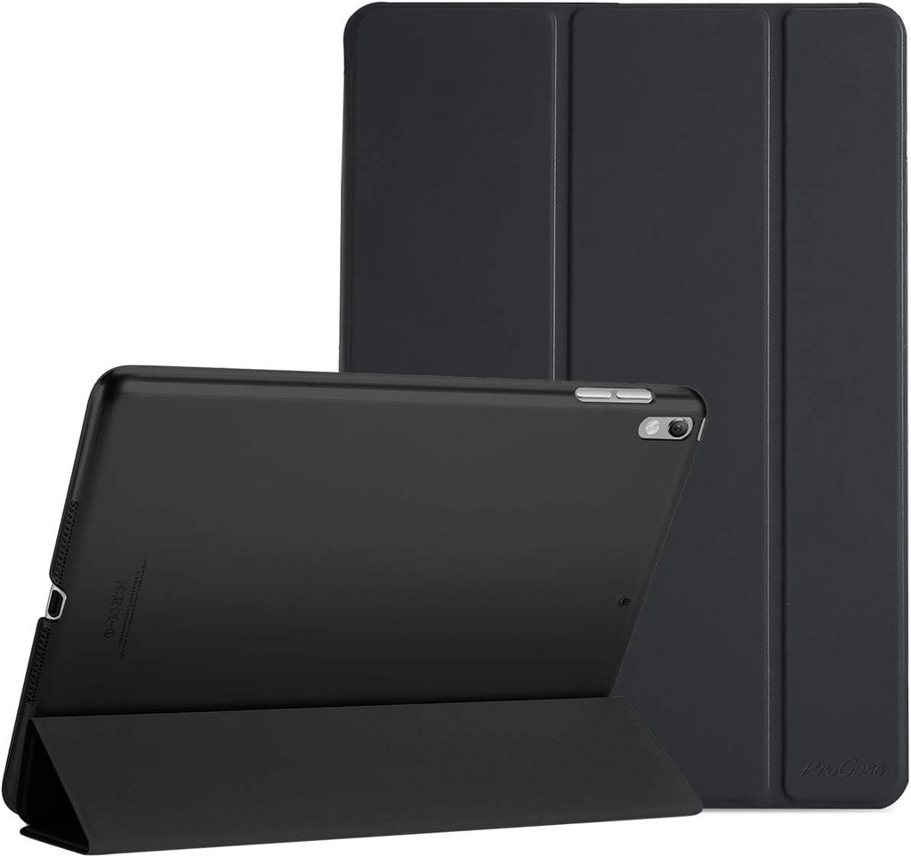 ProCase Smart Case for 10.5” iPad Air 3rd Generation 2019 / iPad Pro 2017, Slim Stand Cover with Translucent Frosted Back for iPad Air 3 -Black