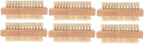 minkissy 6pcs Double Sided Nail Brush Soft Bristles for Nail Cleaning Exfoliating Comfortable Grip for Cuticle Fingernail Scrubbing for Spa and Home Manicure