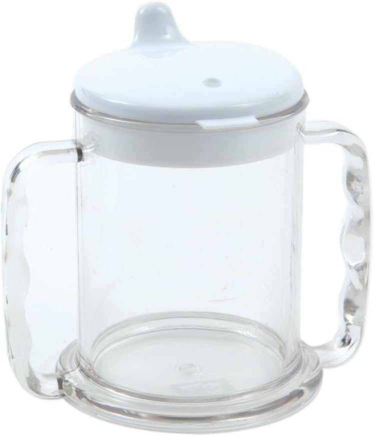 NRS Healthcare Wide Base Two Handled Mug with Lid