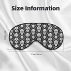 Black White Simple Skull Print Sleep Masks for Women Men, Double-Sided Eye Masks for Sleep, Blackout Eye Covers for Travel Sleeping
