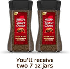 NESCAFÉ Taster's Choice Instant Coffee, Light Medium Roast Coffee, House Blend, 2 Jars (7 Oz Each)