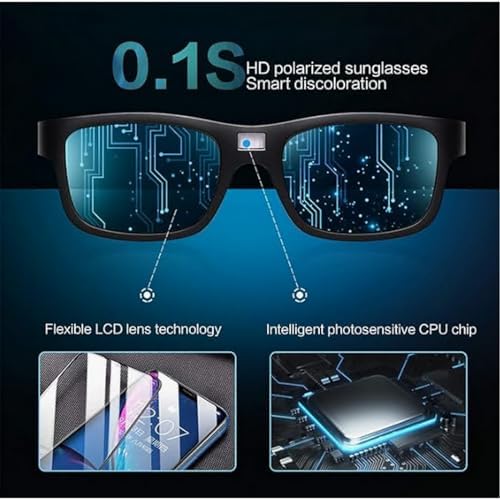 COTIA 0.1 Seconds Smart Photochromic Polarized Men's Sunglasses for Driving and Riding Day and Night Fishing Sun Glasses