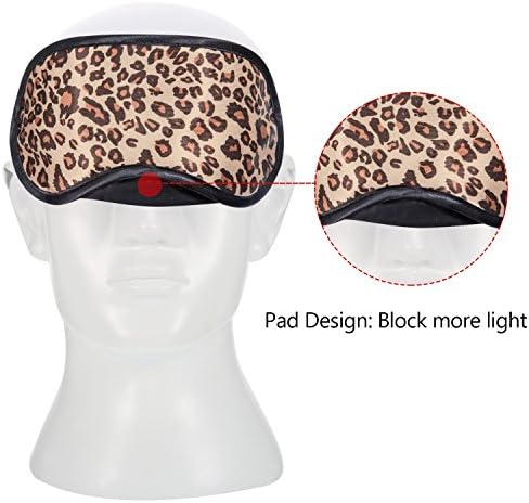 10 Pack Sleep Mask, Leopard Eye Masks Shade Cover for Sleeping, Shift Work, Naps, Travel Pouch Night Blindfold Airplane Relaxing Eyeshade Cover with Nose Pad for Men Women