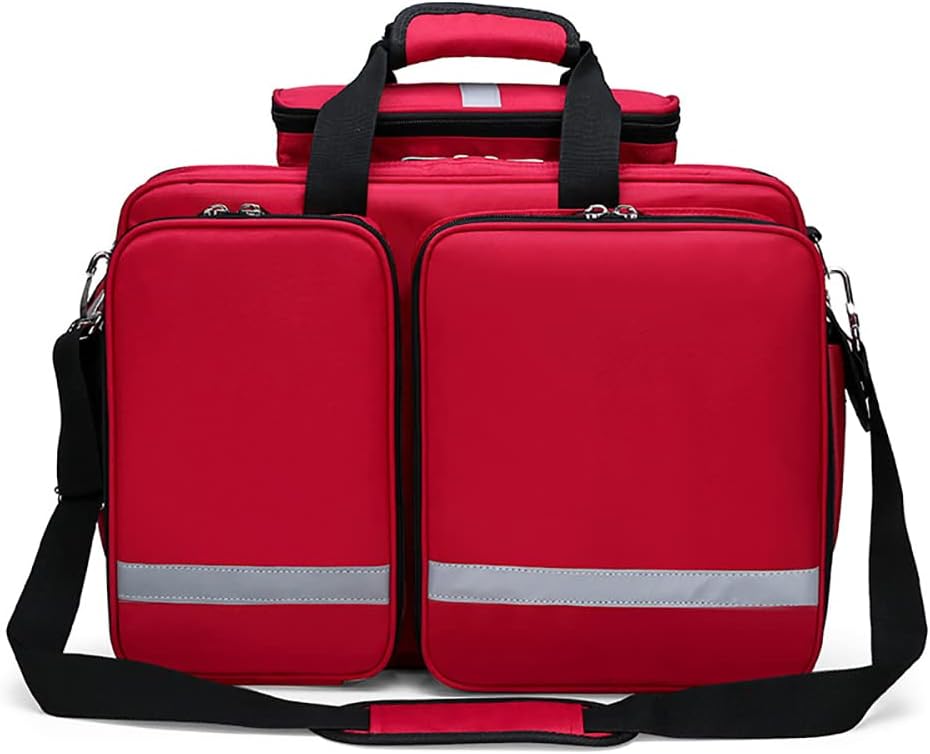 First Aid Kits Bag, Medical Supplies Bag Empty, Reflective Design at Night, Multiple Pockets Large Capacity, Waterproof, for Travel Camping Cycling Outdoor Survival First Aid