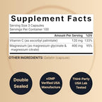 Magnesium Complex 400mg, 300 Capsules | Glycinate, Citrate | Chelated & Purified | Bone, Heart & Digestion Support | Non-GMO
