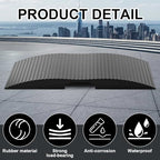 2 Pack 15 x 35.4 x 2.8 Inch Rubber Curb Ramp Bridge Threshold Ramps for Doorways, Get in and Out of Houses, Wheelchairs/Walkers, Non Slip Indoor Outdoor Patio Transition Ramp