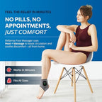 EMSense Triple Therapy Foot Massager | 3 in 1 Cordless & Portable Massager with 3 Vibration Modes & 3 Heat Levels - 1 Pack