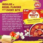 MTR - Minute Meals: Paneer Makhani - Cottage Cheese in Spiced Tomato Puree - Tasty Indian Meal with No Added Preservatives - A Quick Meal Suitable for Vegetarians, Ready in Minutes! (Pack of 6)