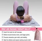 Silicone Massage Lacrosse Balls for Trigger Point Therapy, Muscle Knots, and Physical Therapy. Set of 2 Balls with Carrying Bag. Latex-Free. Ideal for Deep Tissue Massage and Myofascial Release