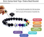 Men Women 8mm Lava Rock 7 Chakra Beads Chakra Bracelet Braided Rope Natural Stone Yoga Bracelet Bangle