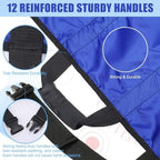 2 Pcs 72" x 27" Portable Transport Stretcher Medical with 12 Rubber Foam Handles Folding for Emergency Lightweight Patient and Animals Transport for Rescue First Aid(Blue)