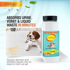 SMELLEZE Pet Pee Powder - Unscented Solidifier for Dog & Cat Accidents - 2lb Bottle - 360 Uses - No Dust, No Strong Smell, Instant Gel Cleanup