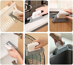Hand held Groove Gap Cleaning Tools Window Track Cleaning Tools 5Pcs Window Track Cleaning Brush Detachable Window Groove Gap Cleaning Brush Tools with Scraper for Window Sliding Door