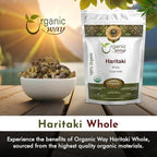 Organic Way Haritaki Whole (Chebulic Myrobalan) | Terminalia Chebula (Yellow Myrobalan) | Kosher & USDA Certified | Vegan, Non-GMO & Gluten Free | 100% Raw from India (8 oz - 1/2 lbs)