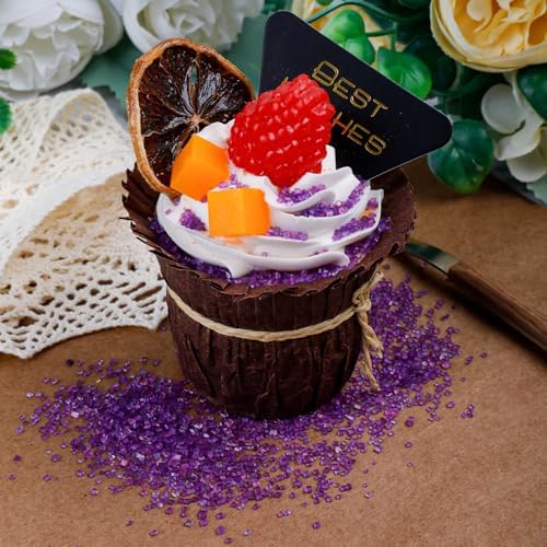 Purple Sanding Sugar - Sparkling Sugar Crystals for Baking Decorations (130g/4.6oz) - Edible on Cookies, Cupcakes, Cakes, Ice Cream | Wedding, Party, Valentines Sugar Sprinkles