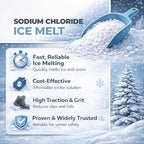 Rock Salt Ice Melt Pail Effective to -25°F, Eco-Friendly De-Icer, Optimal Granule Size for Quick Melting, Ideal for Driveways, Walkways, and Entryways (8 lb)