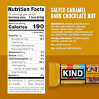 KIND Healthy Snacks Bars, Salted Caramel Dark Chocolate Nut, Gluten Free, Low Sugar, High Fiber Snacks, 6g Protein, 12 Count