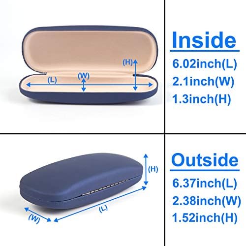 RayLove Unisex Hard Shell Eyeglasses Cases, Protective Case For Glasses
