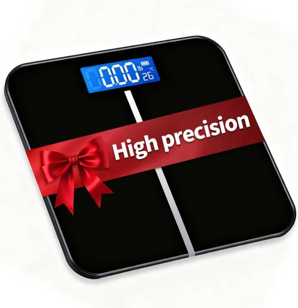 Digital Bathroom Scale for Body Weight High Precision Weighing Scale with Temperature Display Tempered Glass 396lb Capacity Durable and Compact Design for Home Use