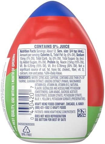 Mio Energy Green Thunder Liquid Water Enhancer 1.62 Fl Oz (Pack of 12)