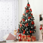 Christmas Sheer Curtains for Living Room, Luxury Snowflake Silver Foil Print Sheer Curtains, Rod Pocket Window Drapes Decorations for Bedroom and Home Decor, 2 Panels White 52W x 84L