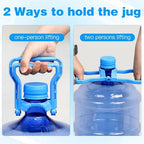 Gofriipai 5 Gallon Water Bottle Handle (2-Pack) – Heavy-Duty Water Jug Holder for Easy Carrying, Dual-Mode Design (Single/Dual-Person Lift), Ergonomic Grip – Fits Standard 5-Gallon Jugs