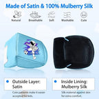 Eye Patches for Kids Glasses, Reusable Silk Eye Patch for Lazy Eye, Ambliopia Orthoptic Patches for Boys and Girls, Left Right Eye Cover for Toddler Children(Blue Astronaut, Left)