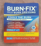 BurnFix® Burn Gel Pads 4x4 Hydrogel Dressing - Heat Sink™ Technology – Sterile with Tea Tree Oil – Instant Cooling for Sunburn, Kitchen, Chemical Burns – Non-Stick First Aid, Safe for Face & Kids (2)