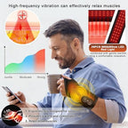 Red Light Therapy for Wrist, Carpal Tunnel Support Device with Heat Vibration, Wrist Massager with 36 LED 660nm/850nm, Cordless Heating Pad Wrap, 3000mAh Rechargeable for Hand Comfort Daily Relaxation