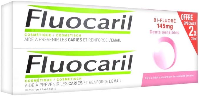 Fluocaril Toothpaste for Sensitive Teeth - Tooth Decay - Strong Enamel 2 Pack