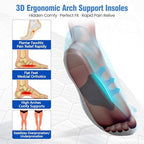 Plantar Fasciitis Relief Arch Support Insert Soft Gel Arch Pad Adhesive Orthotic Shoe Insole for Flat Feet & High Arch Support Cushions for Flats Sandals Trim to Fit, with Extra Sticky Tape - 2 Pairs