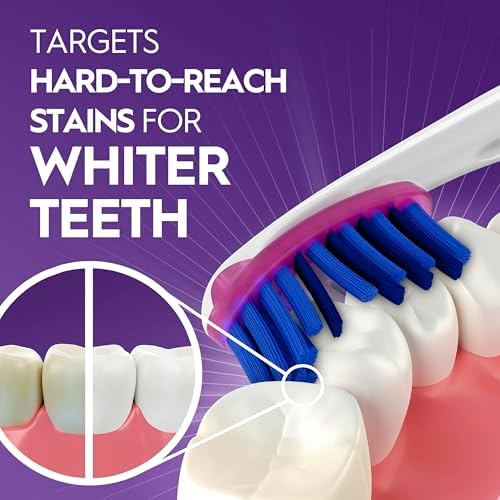 Oral-B 3D White Deep Stain Remover toothbrushes, 4 Count Toothbrush Soft, Removes 90% of Surface Stains, whitens Teeth, deep Reach, removes Plaque and Stains Tooth Brush