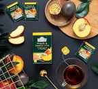 Ahmad Tea Black Tea, Peach And Passion Fruit Teabags, 20 ct (Pack Of 6) - Caffeinated And Sugar-Free