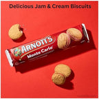 Monte Carlo Jam & Cream Biscuit (Value Pack 4 x 250g Ea) Delicious Jam & Cream biscuits, A Perfectly Sweet Biscuit Treat Made to Twist and Split
