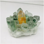 Health & Household Natural Green Ghost Phantom Quartz Crystal Cluster Rock Stones and Crystals Mineral Reiki Healing Specimen Home Deco